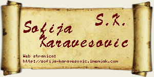 Sofija Karavesović vizit kartica